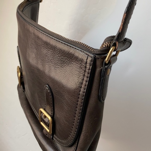 Frye crossbody brown leather messenger bag - Picture 6 of 16